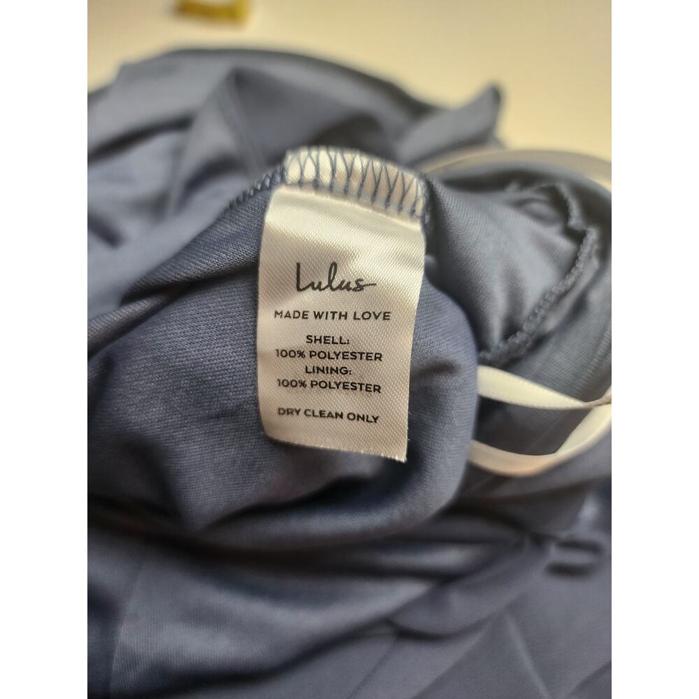Lulus Dress Womens L Heavenly Hues Denim Blue prom wedding bridesmaid formal - Picture 6 of 9